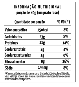 Tabela nutricional Ravioli sem glúten e sem leite de espinafre Cuisi Pasta Pólen sem glúten Porto Alegre